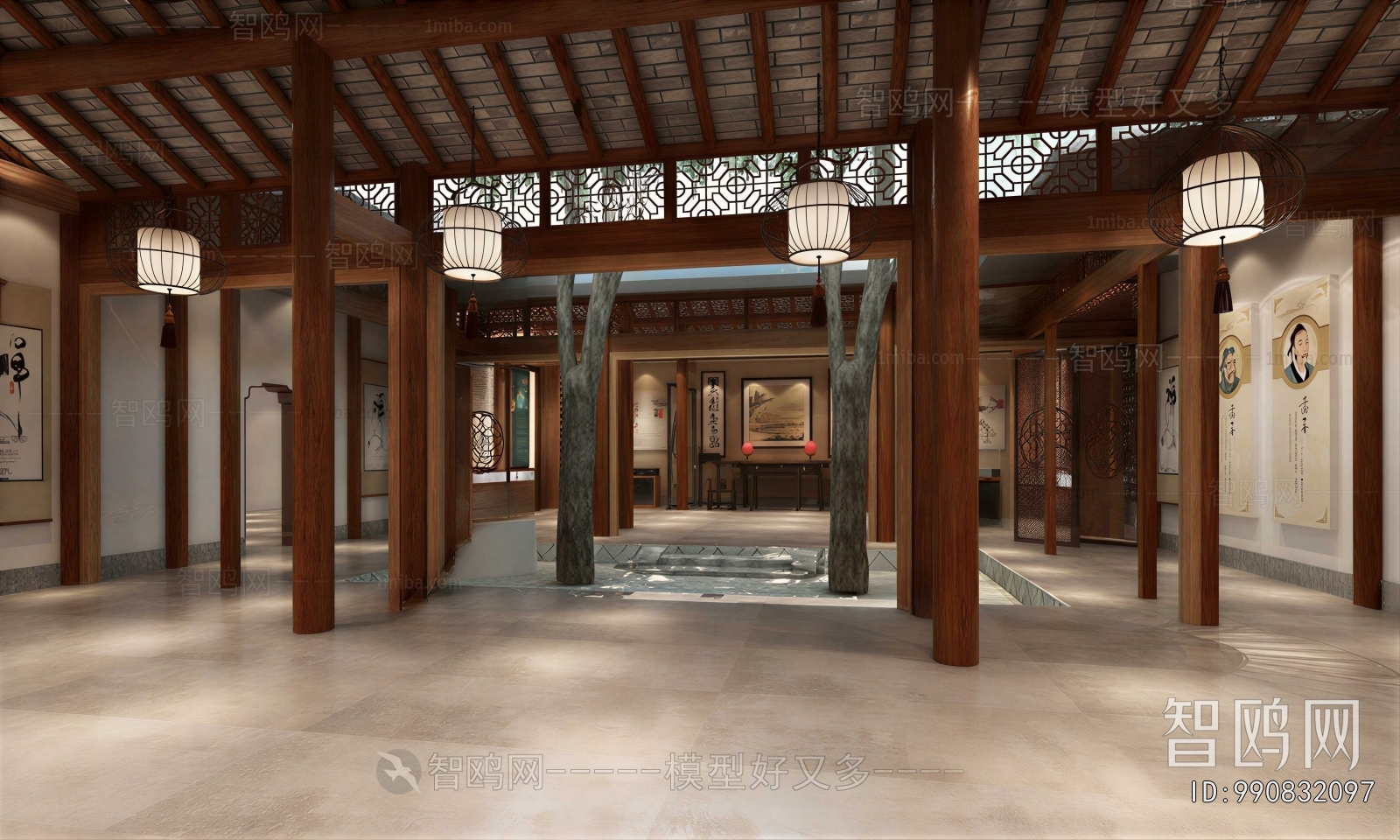 New Chinese Style Exhibition Hall