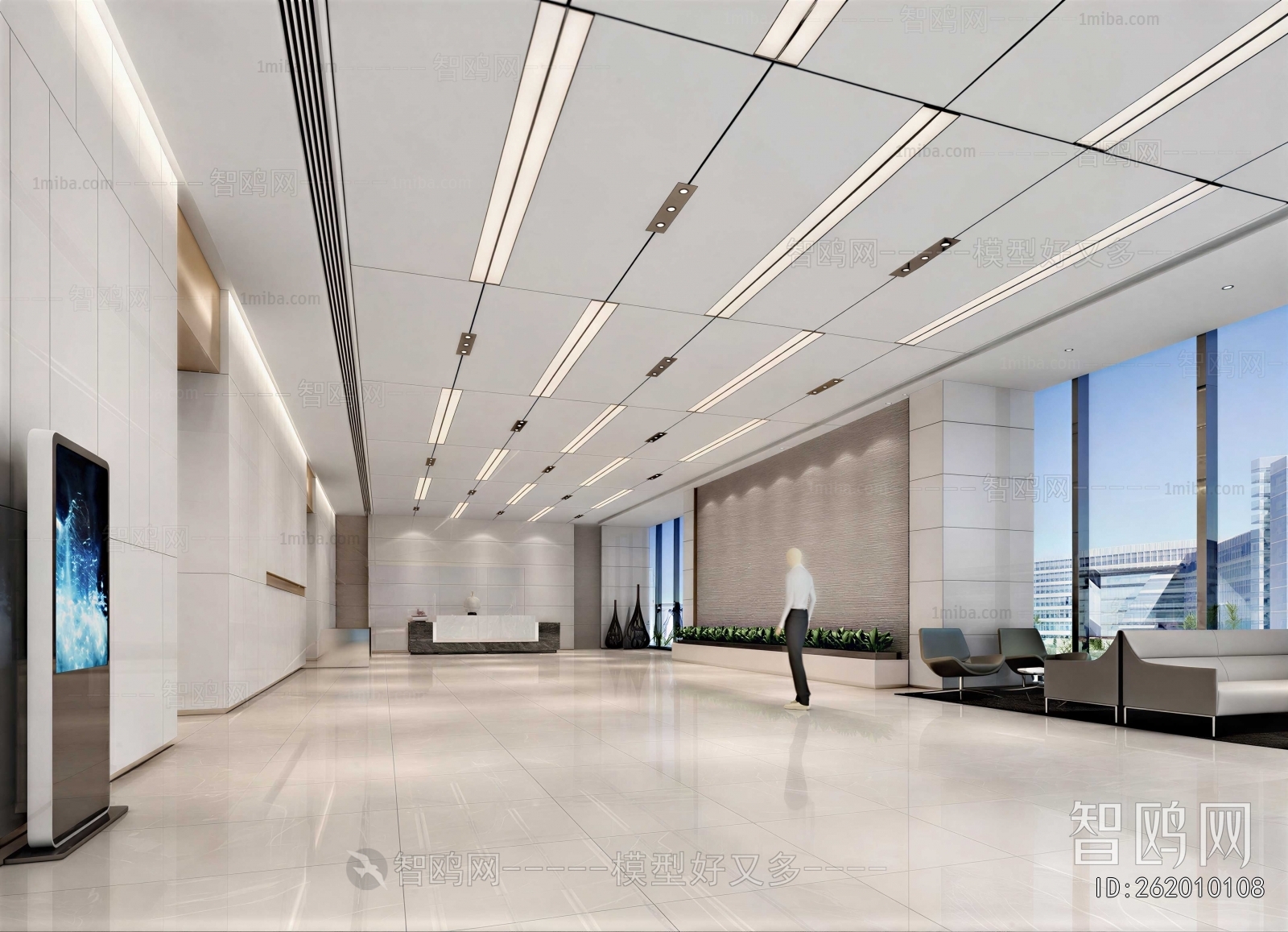 Modern Office Reception Desk