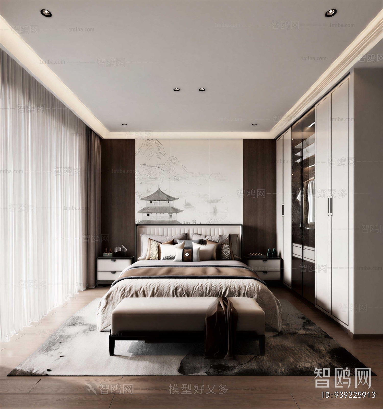 New Chinese Style Bedroom