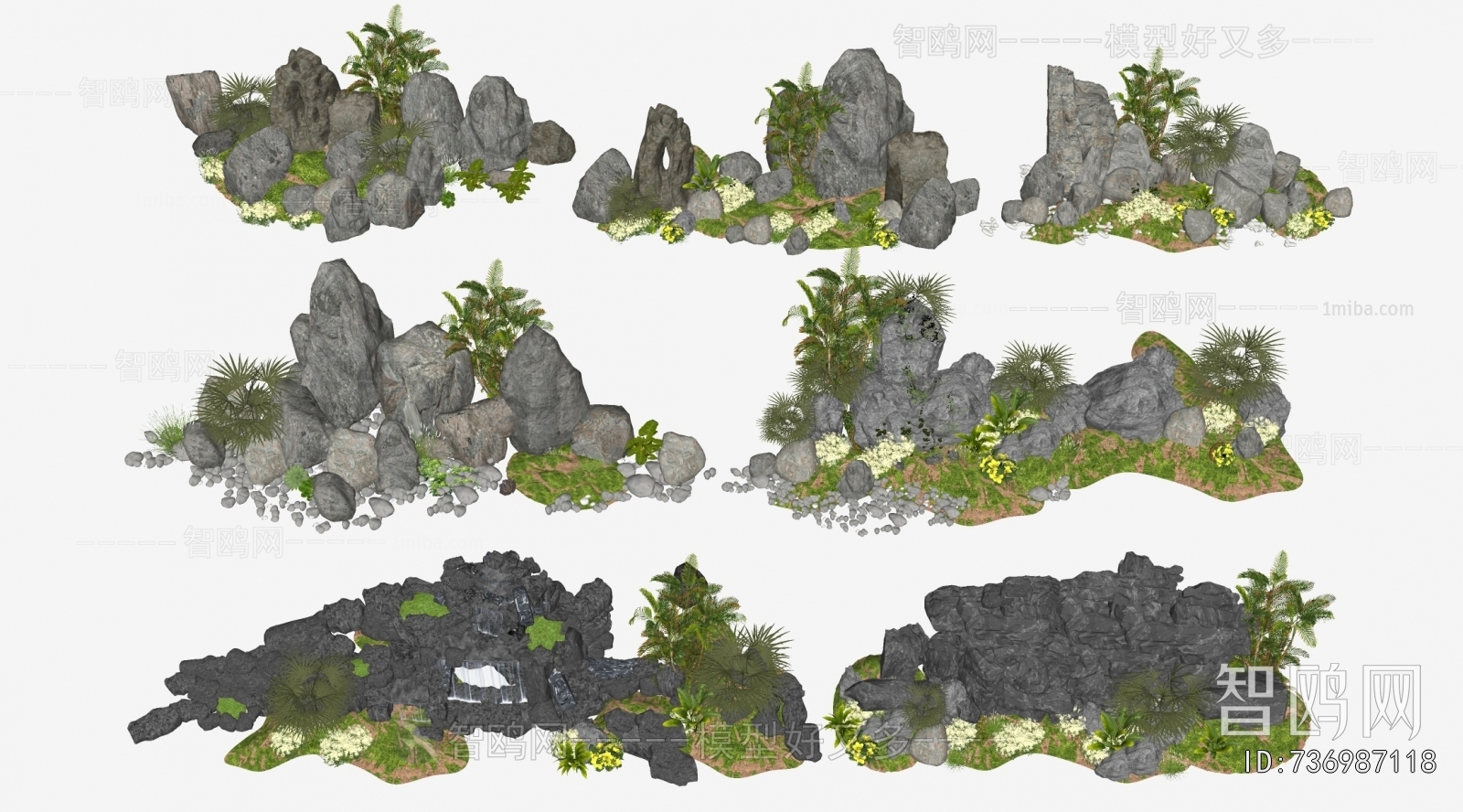 New Chinese Style Rockery Waterscape