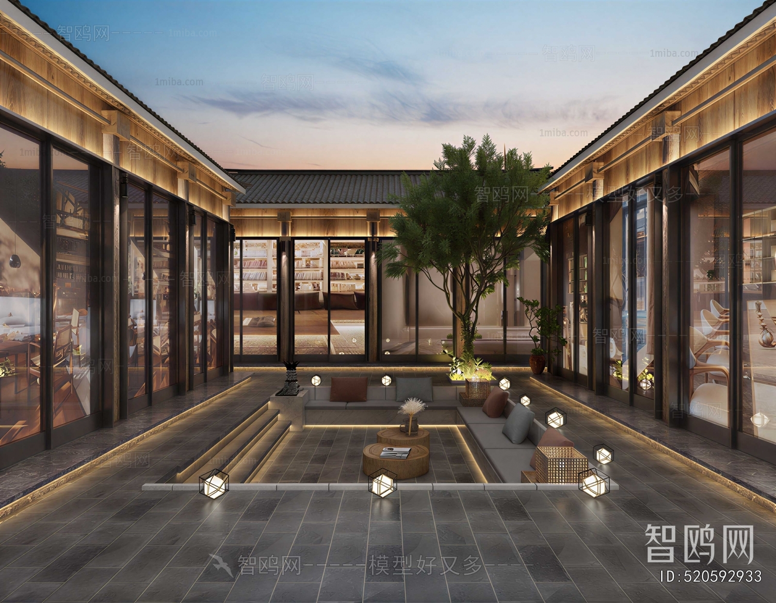 New Chinese Style Courtyard/landscape