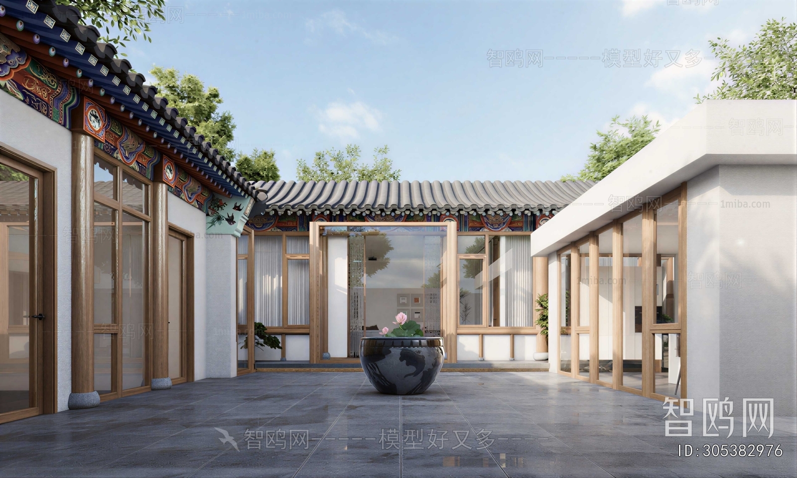 New Chinese Style Courtyard/landscape