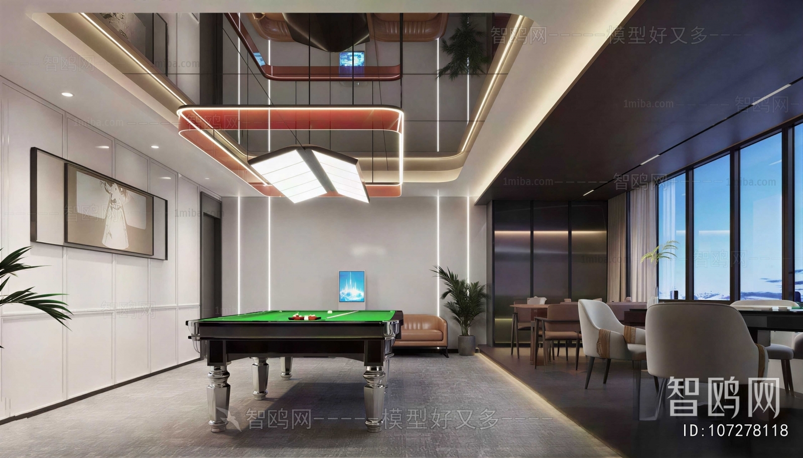 Modern Billiards Room