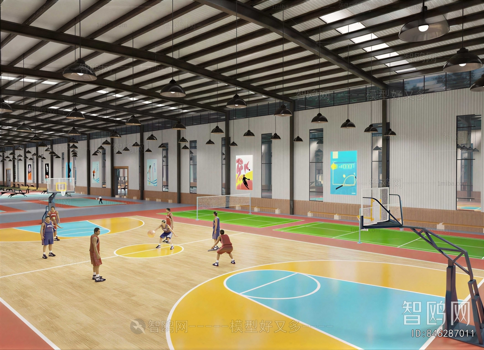 Modern Basketball Arena