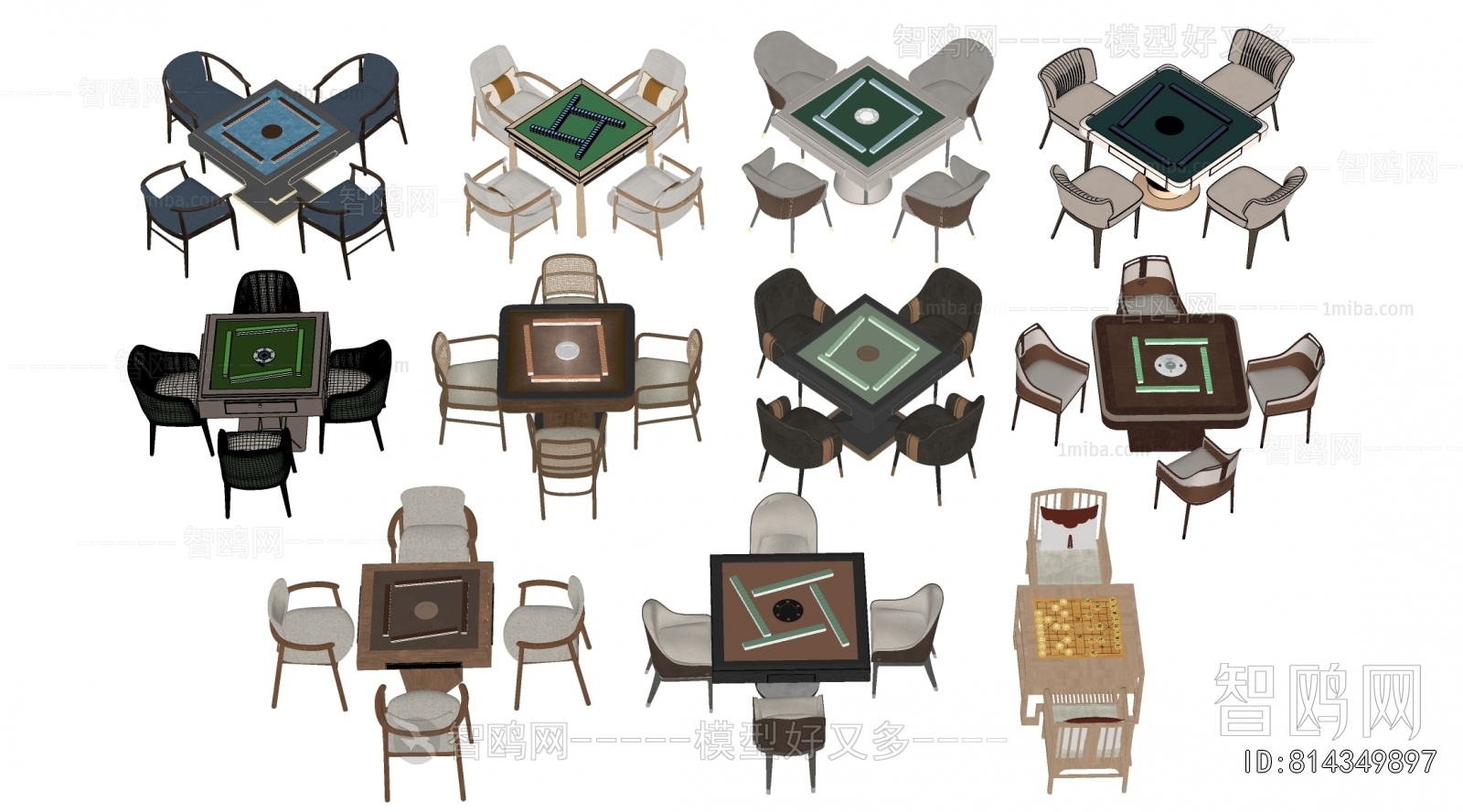 Modern Mahjong Tables And Chairs