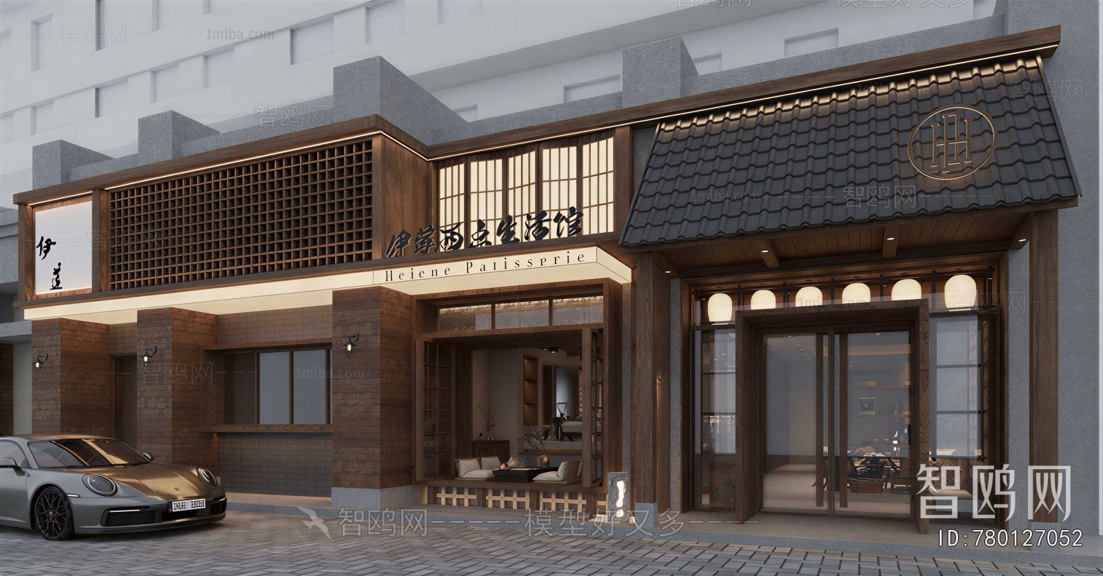 New Chinese Style Appearance Of Commercial Building