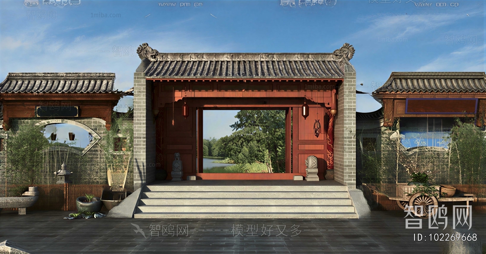 New Chinese Style Facade Element