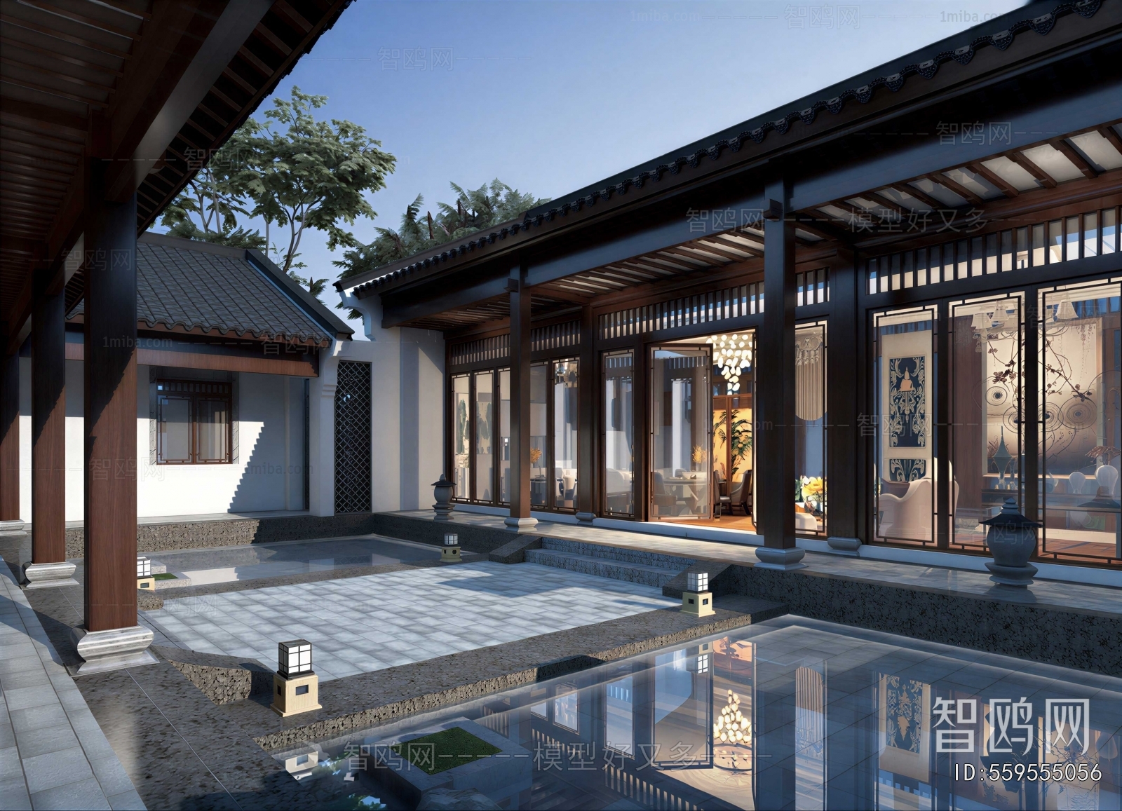 New Chinese Style Courtyard/landscape
