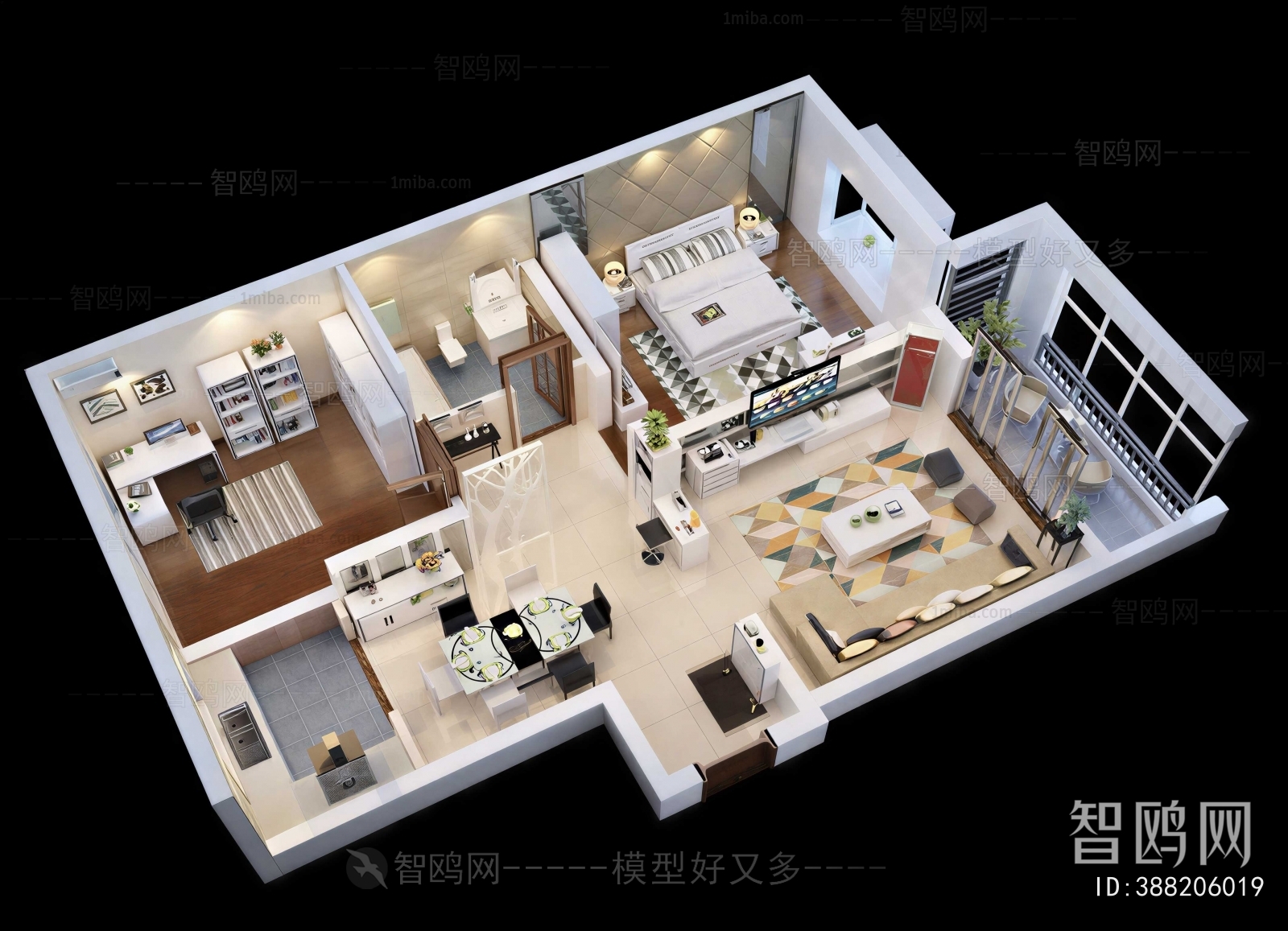 Modern A Bird's-eye View Of Home Decoration