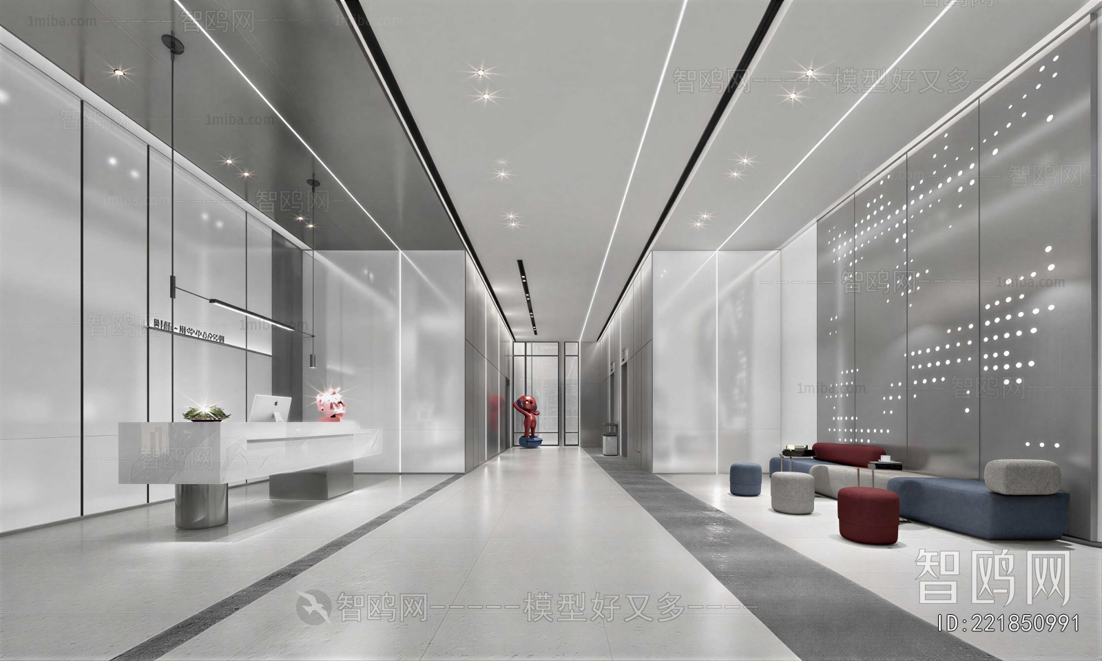 Modern Office Reception Desk