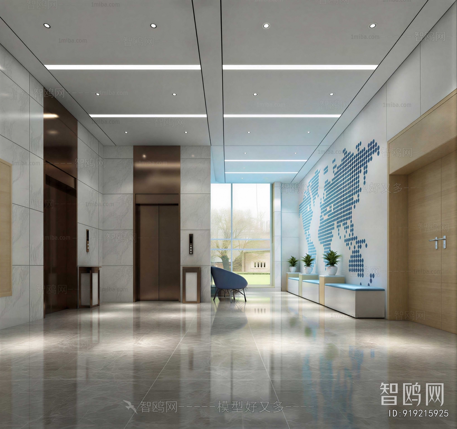 Modern Office Reception Desk