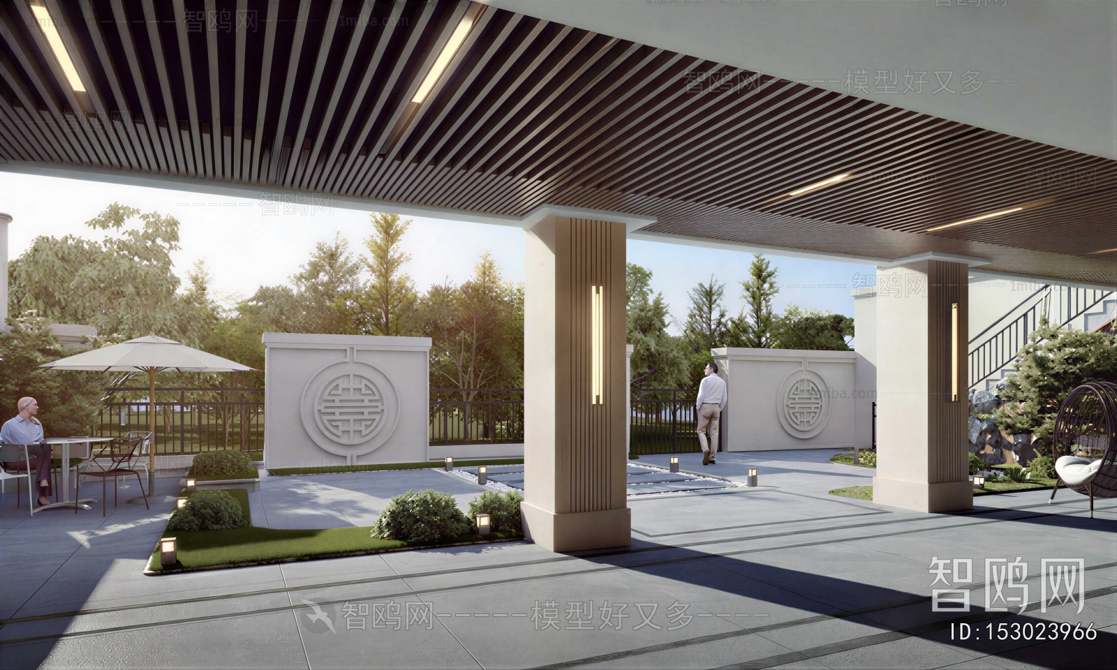 New Chinese Style Courtyard/landscape