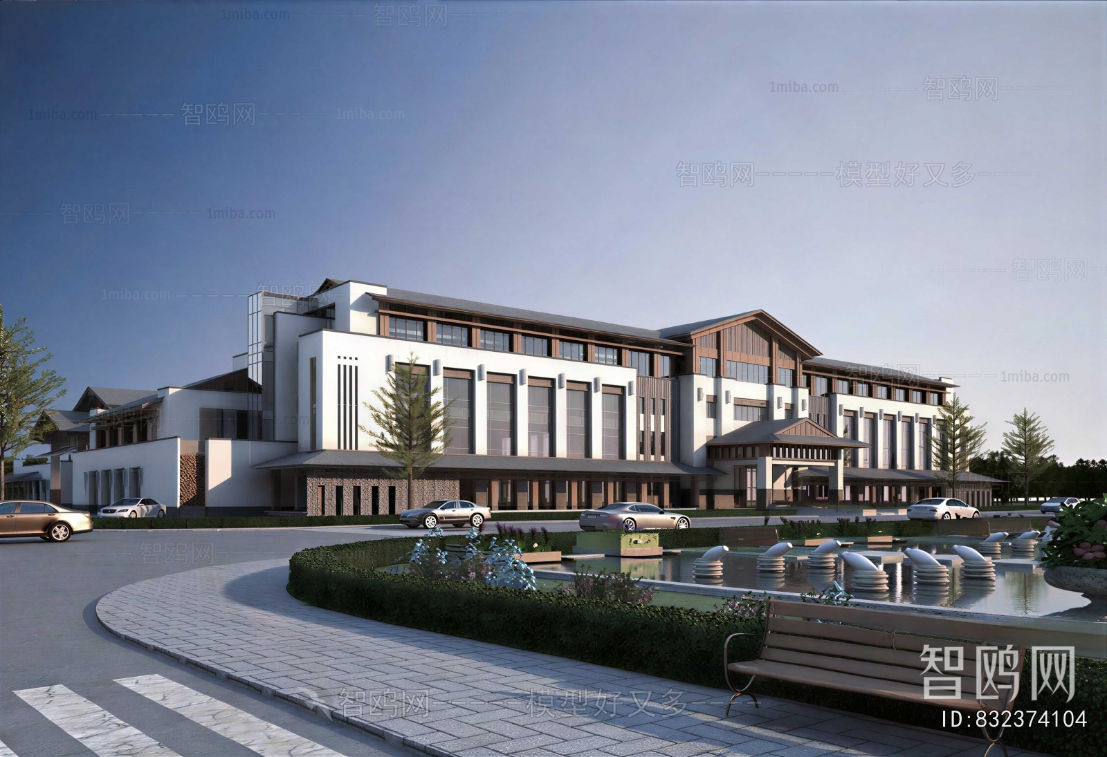 New Chinese Style Appearance Of Commercial Building