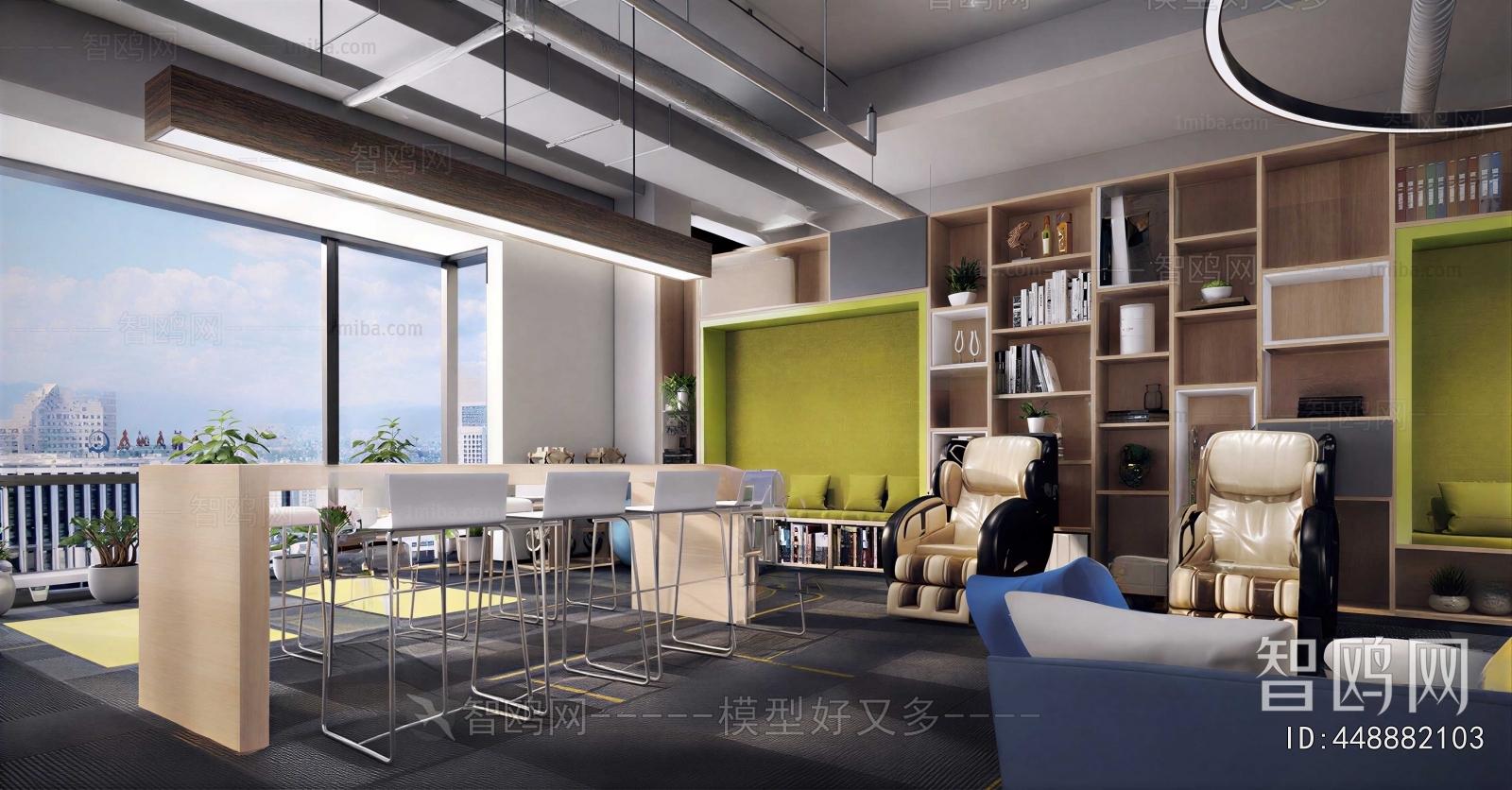 Industrial Style Office Rest Area