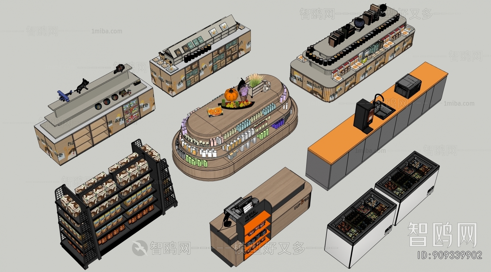 Modern Supermarket Shelf