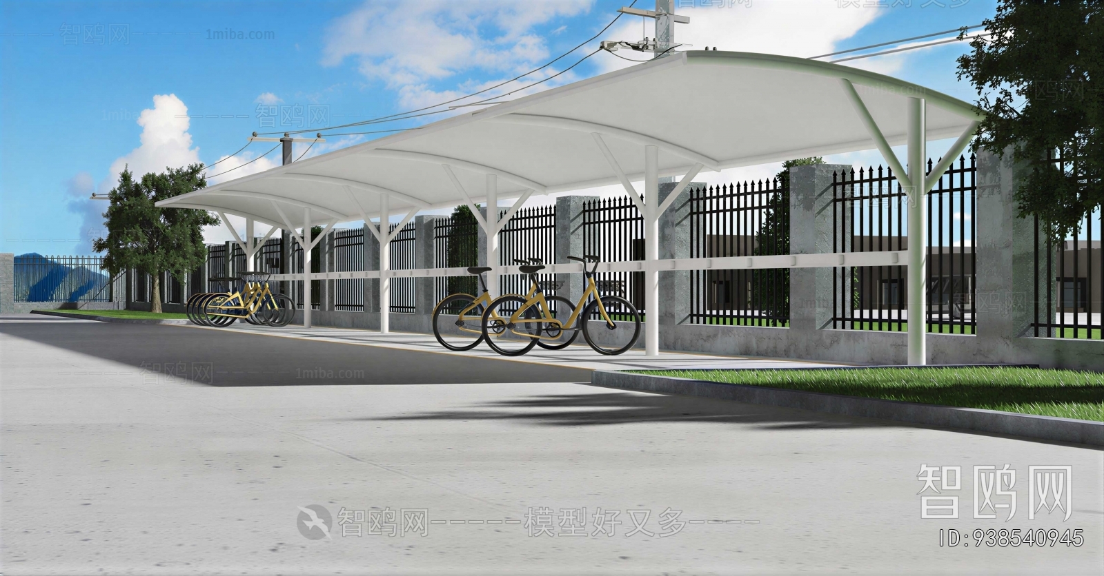 Modern Outdoor Parking Lot