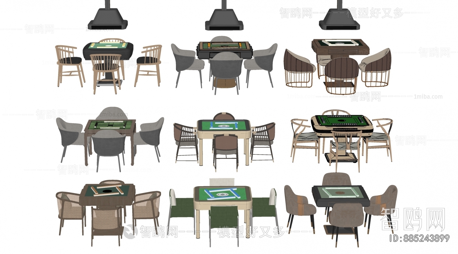 Modern Mahjong Tables And Chairs