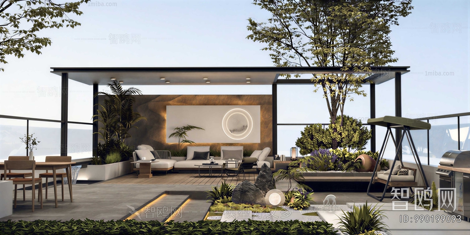 New Chinese Style Landscape Wall