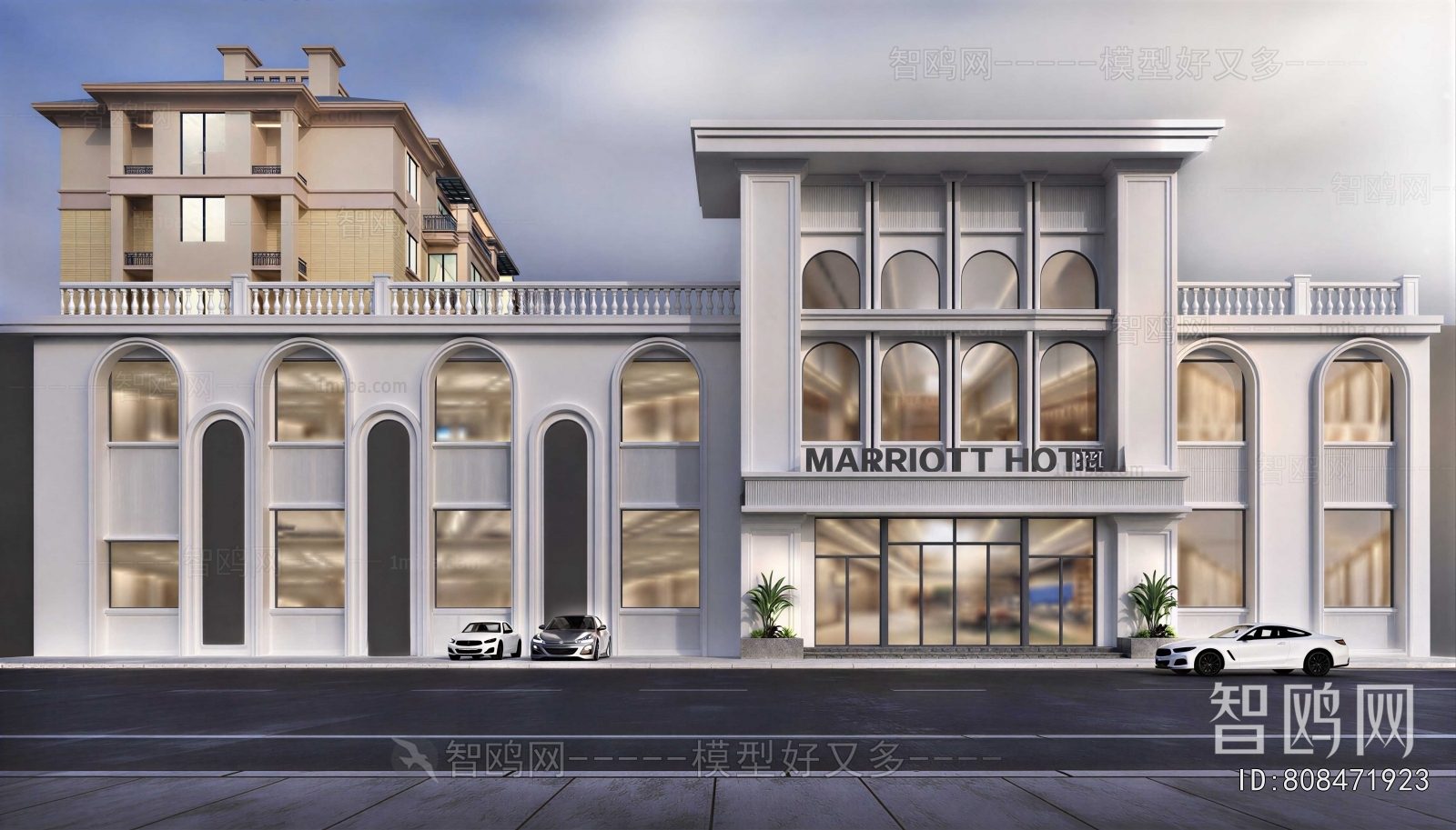 European Style Appearance Of Commercial Building