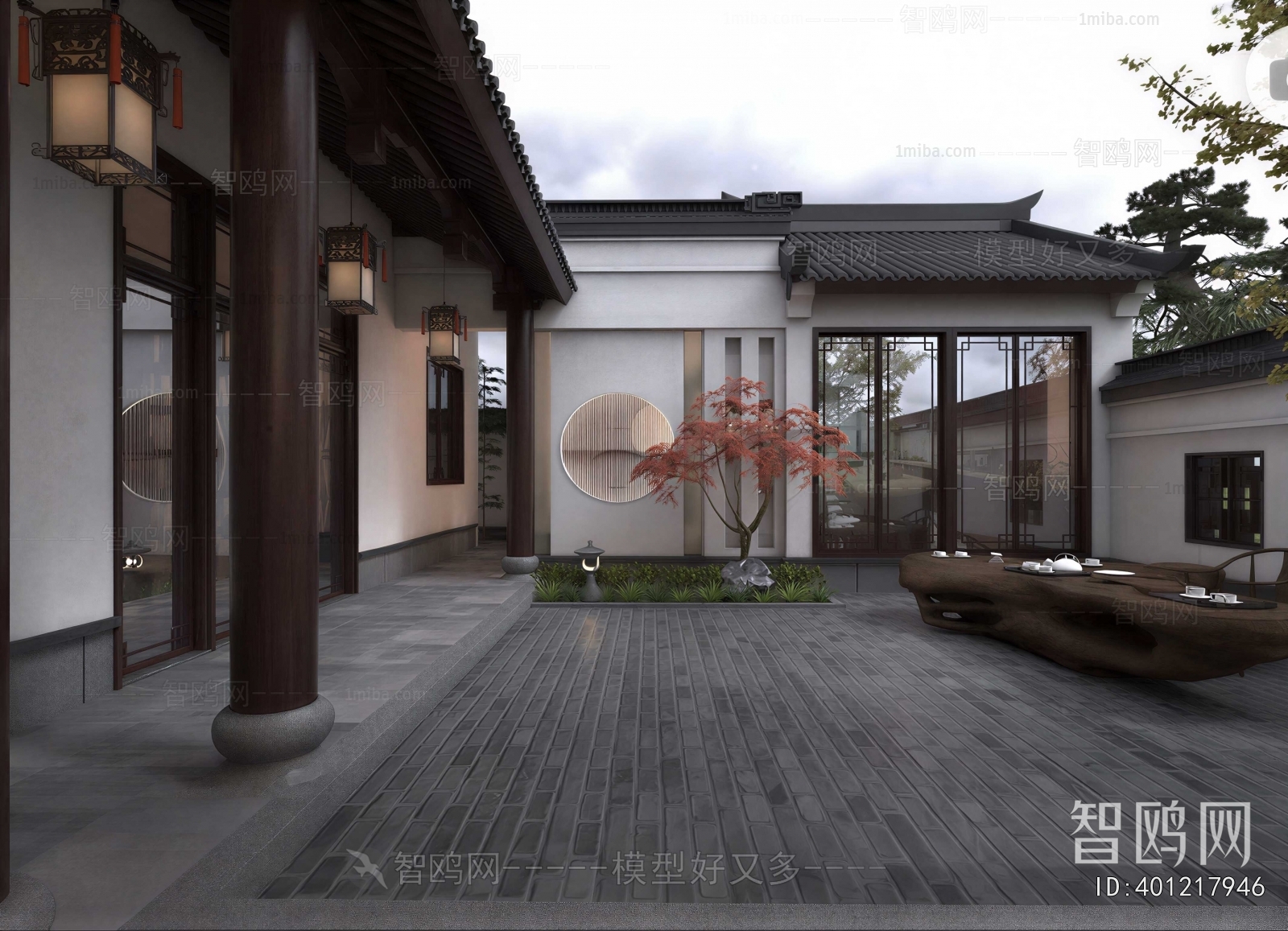 New Chinese Style Courtyard/landscape
