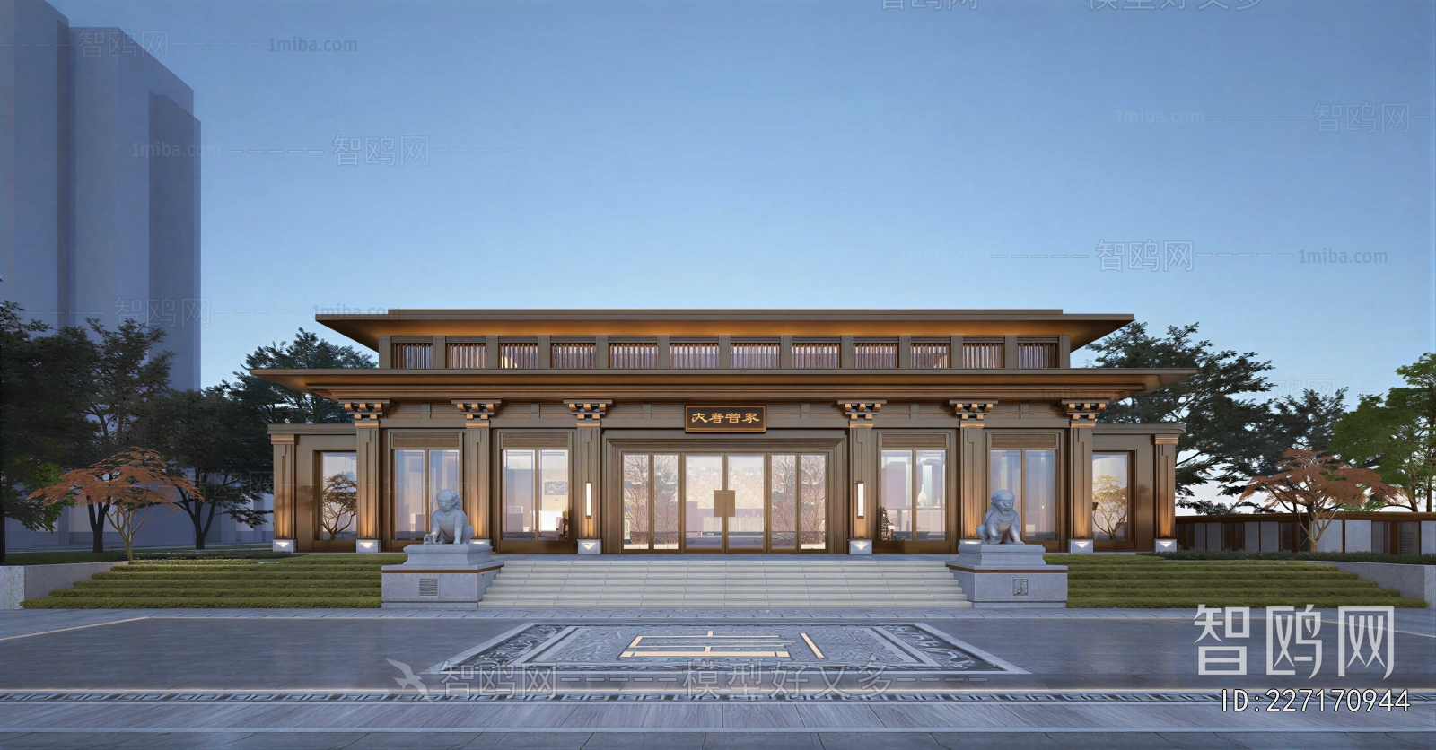 New Chinese Style Appearance Of Commercial Building