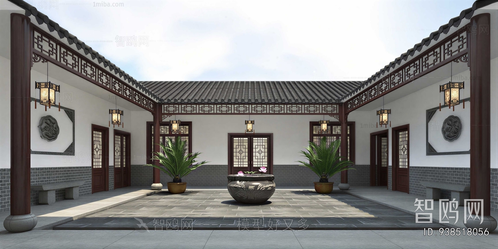 New Chinese Style Courtyard/landscape