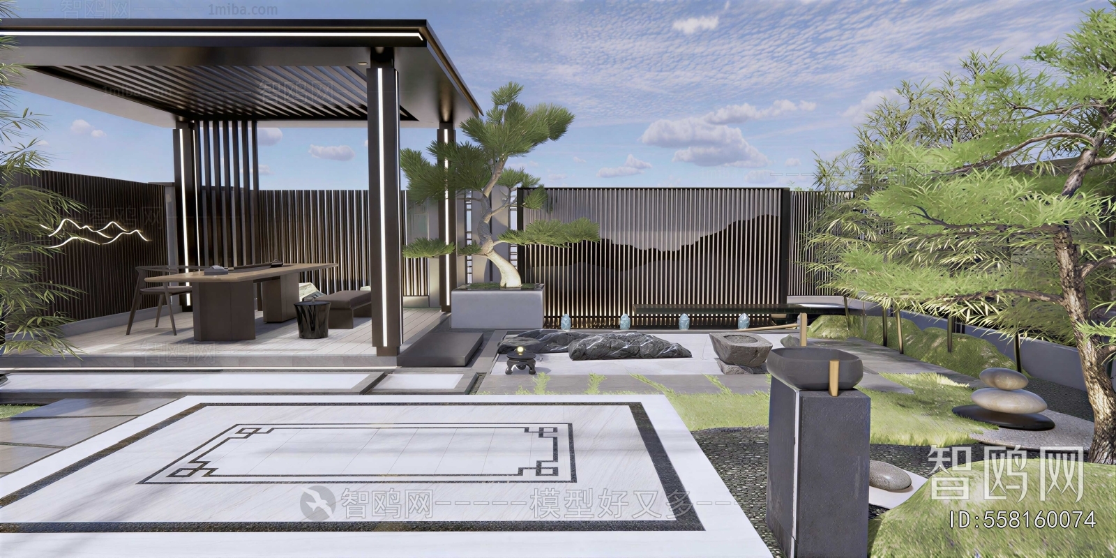 New Chinese Style Courtyard/landscape
