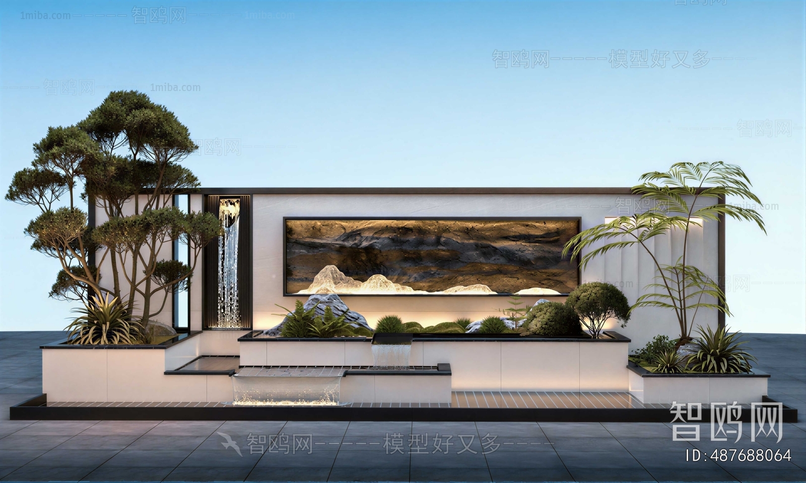 New Chinese Style Landscape Wall