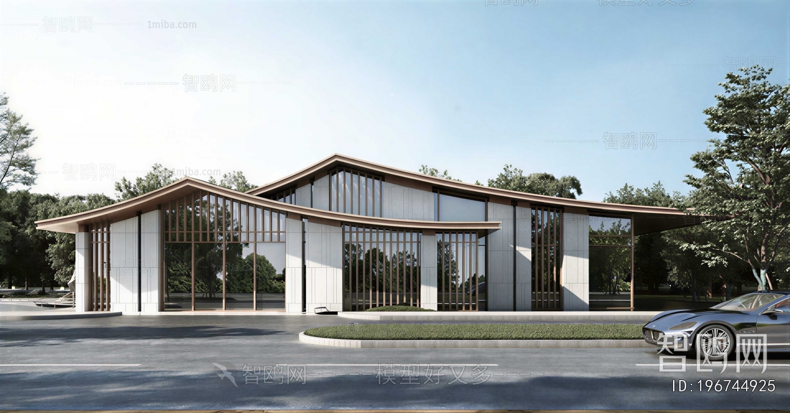 New Chinese Style Appearance Of Commercial Building
