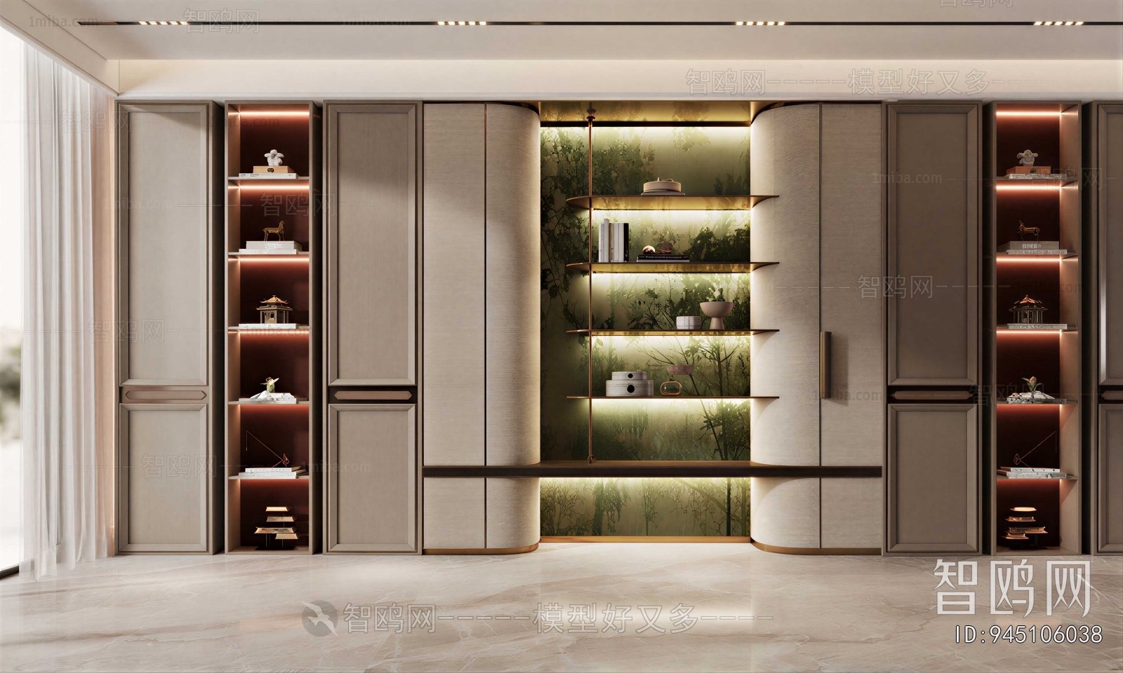 New Chinese Style Decorative Cabinet