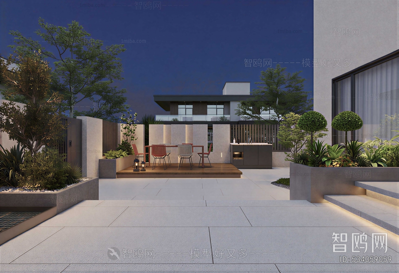 New Chinese Style Courtyard/landscape