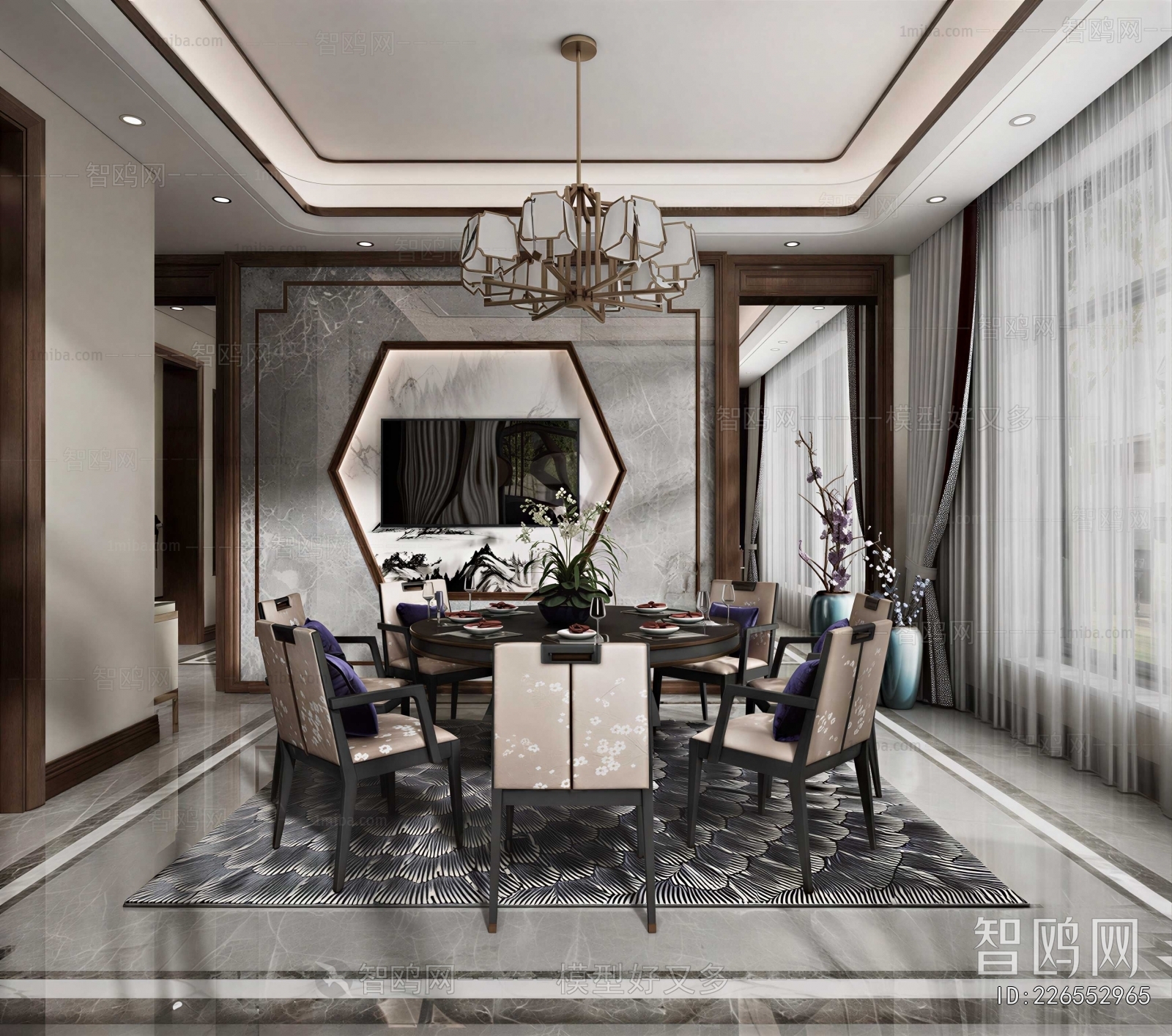 New Chinese Style Dining Room