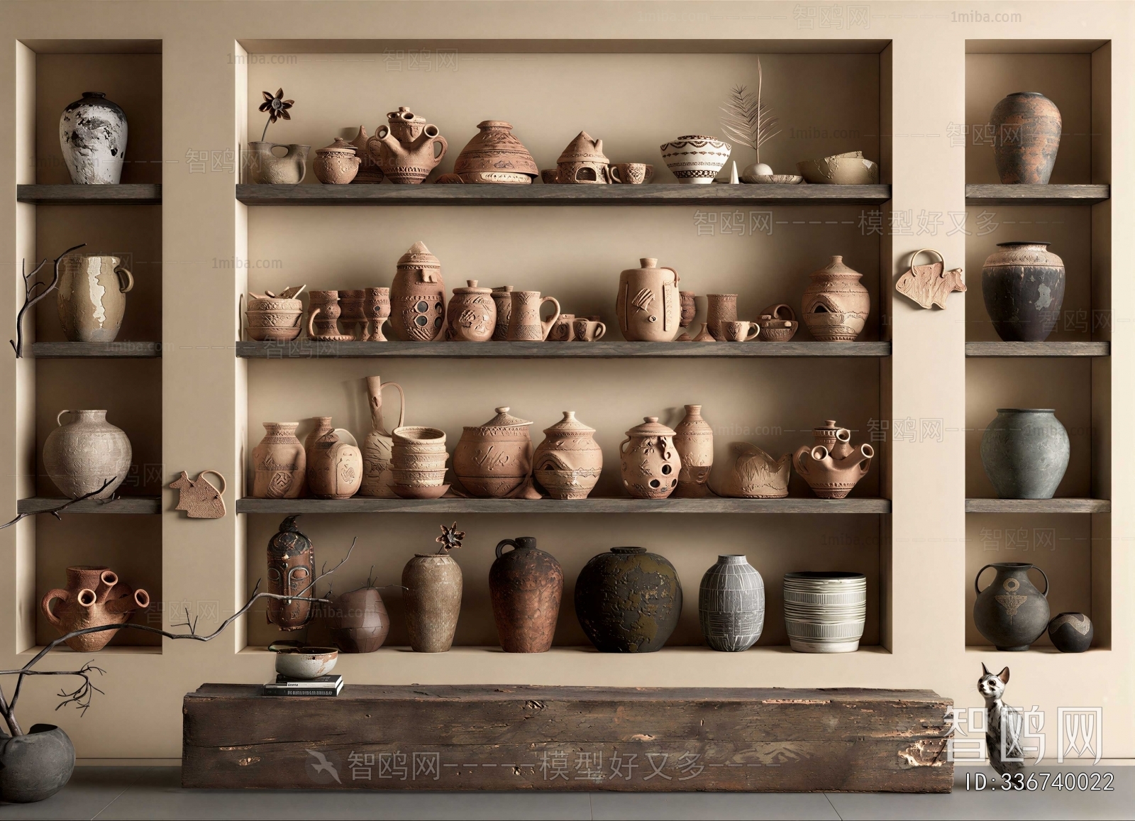 Wabi-sabi Style Clay Pot