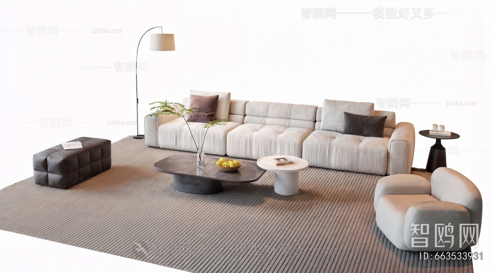 Modern Three-seat Sofa