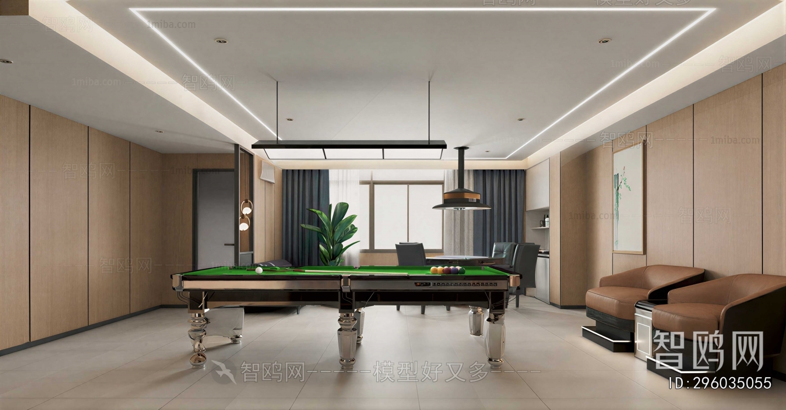Modern Billiards Room