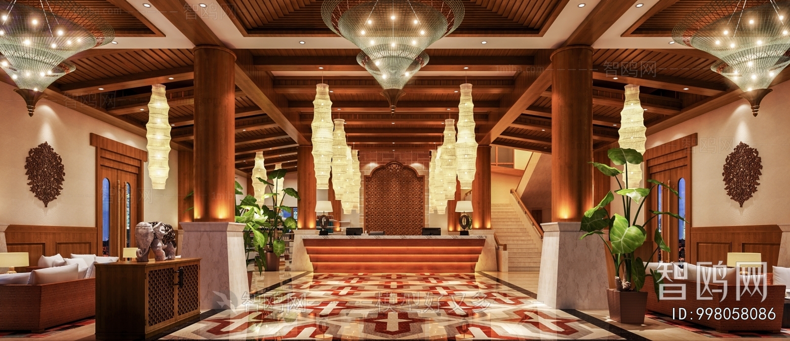 Southeast Asian Style Lobby Hall