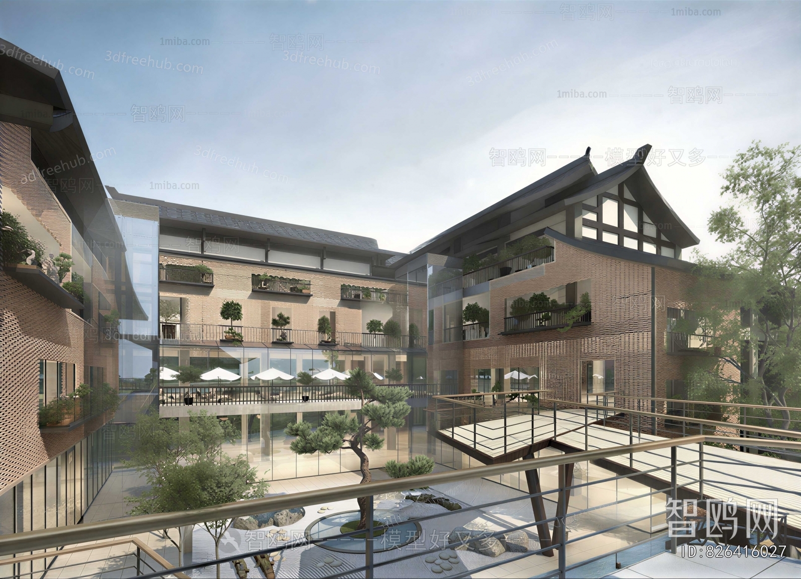 New Chinese Style Courtyard/landscape