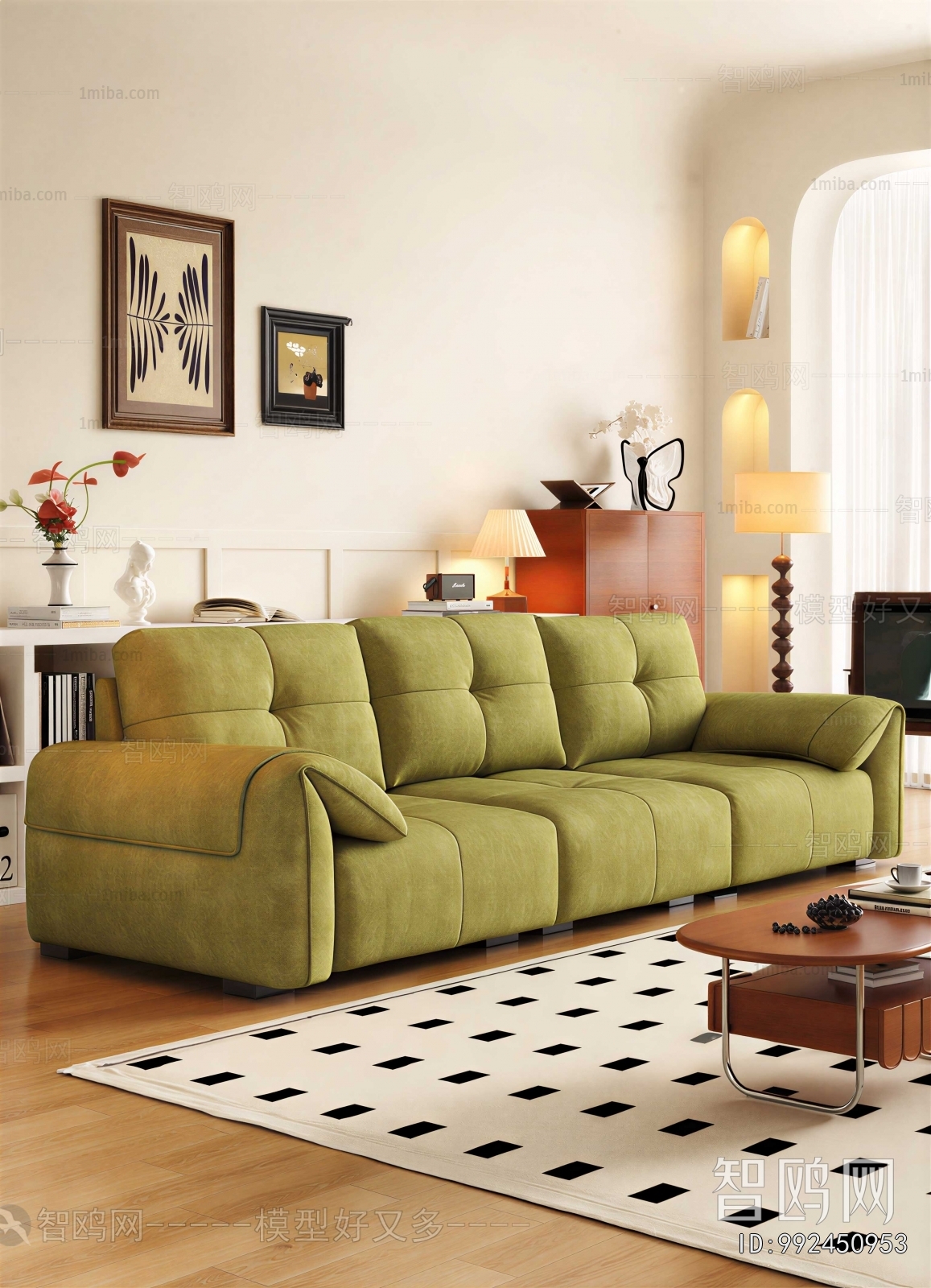 Modern Three-seat Sofa