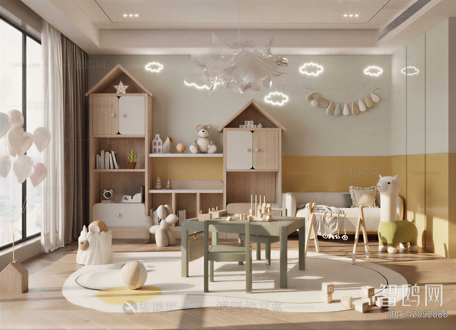 Modern Children's Room Activity Room