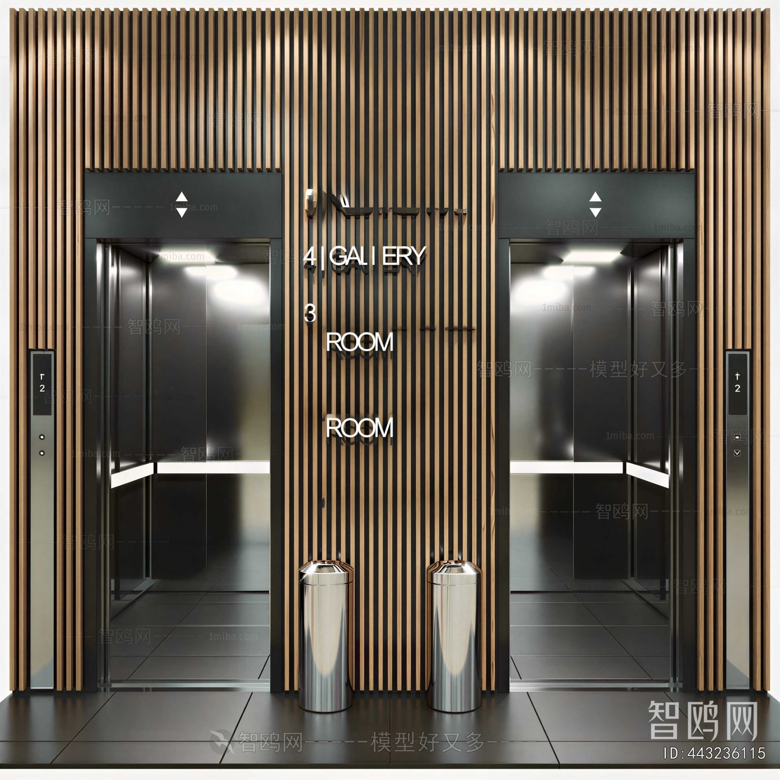 Modern Office Elevator Hall
