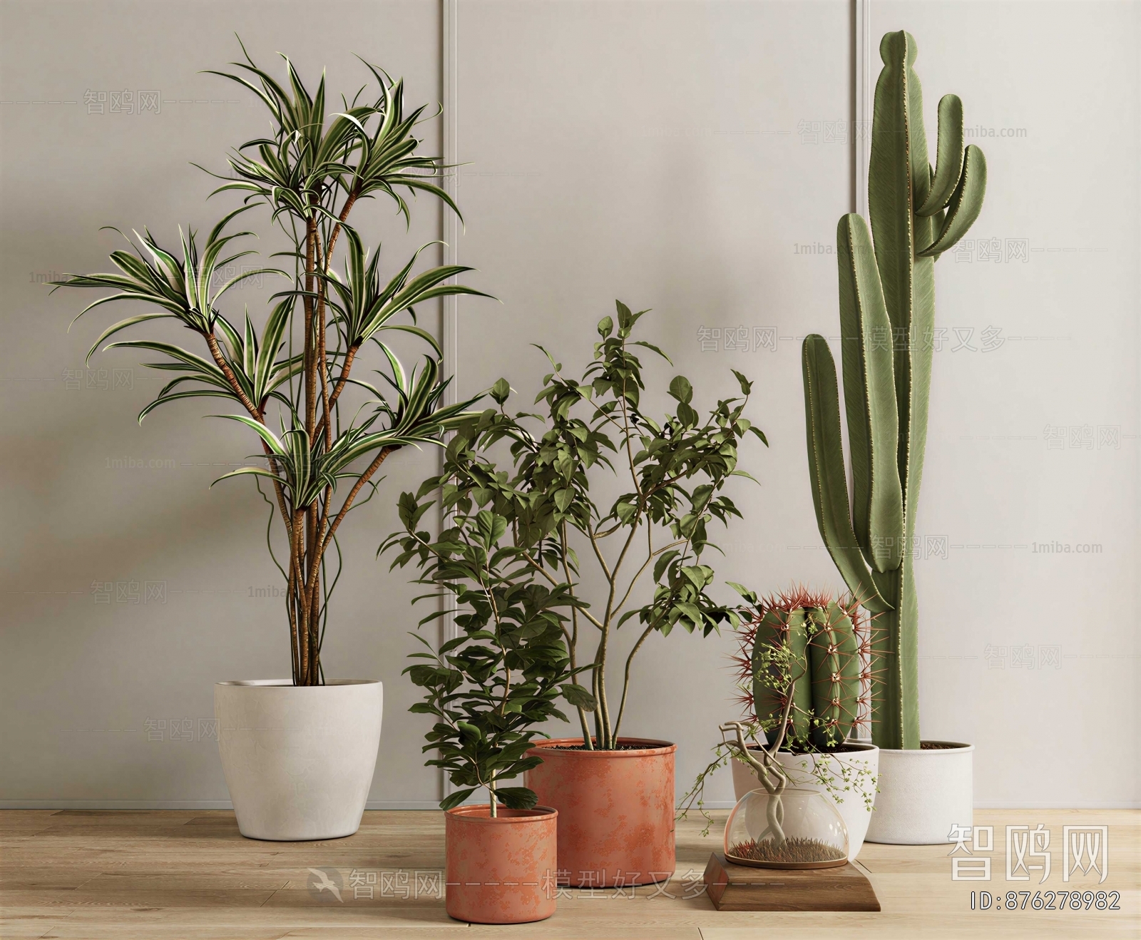 Modern Ground Green Plant Potted Plants