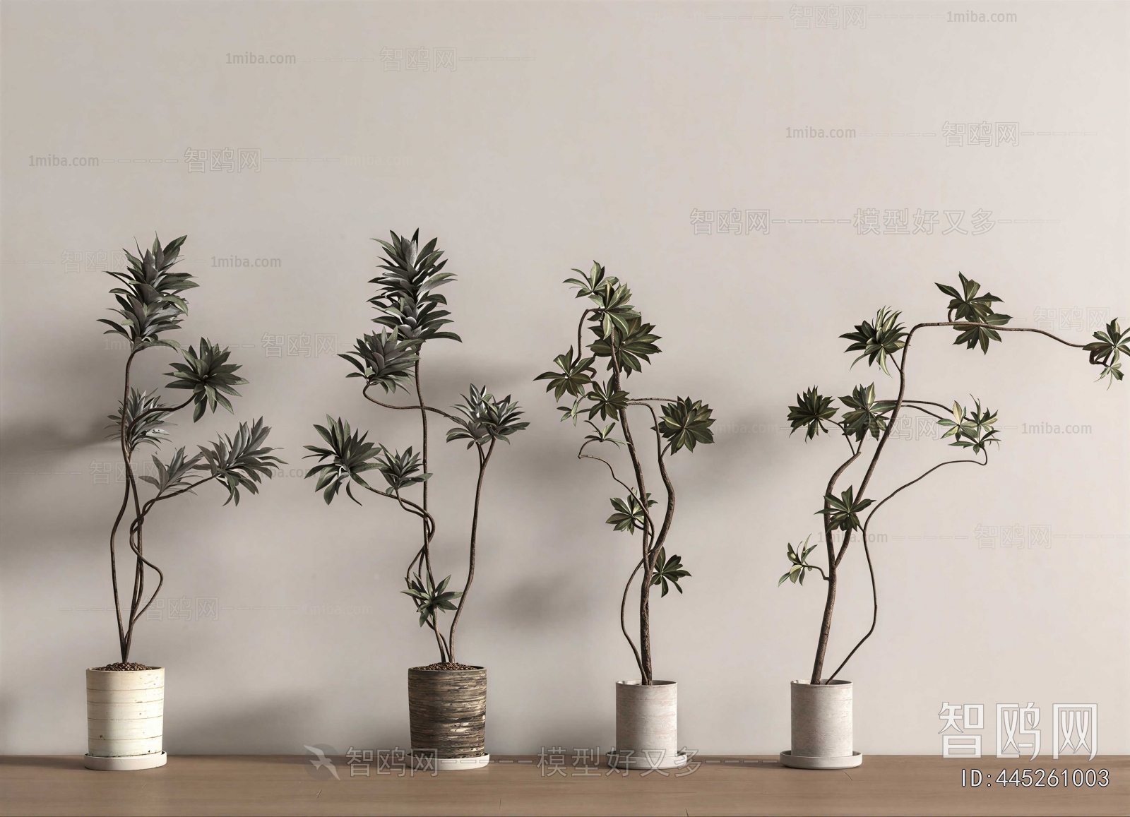 Modern Ground Green Plant Potted Plants