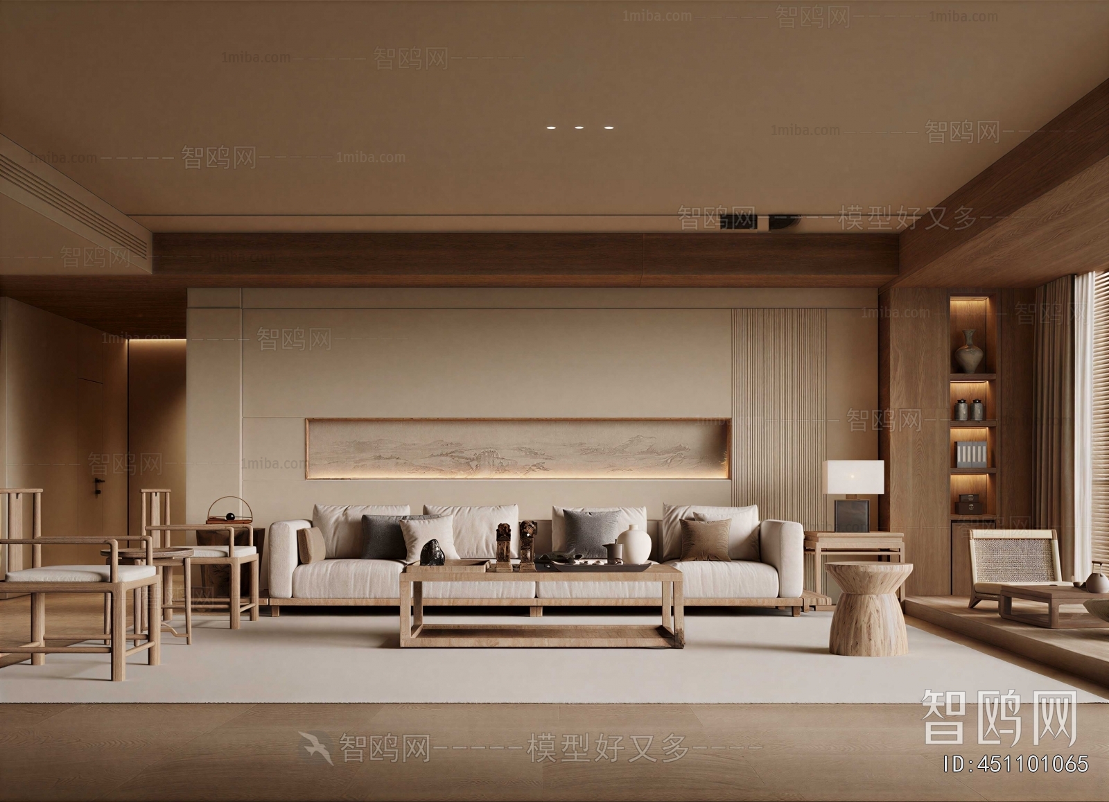 New Chinese Style A Living Room