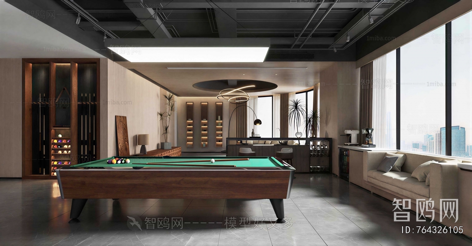 Modern Billiards Room
