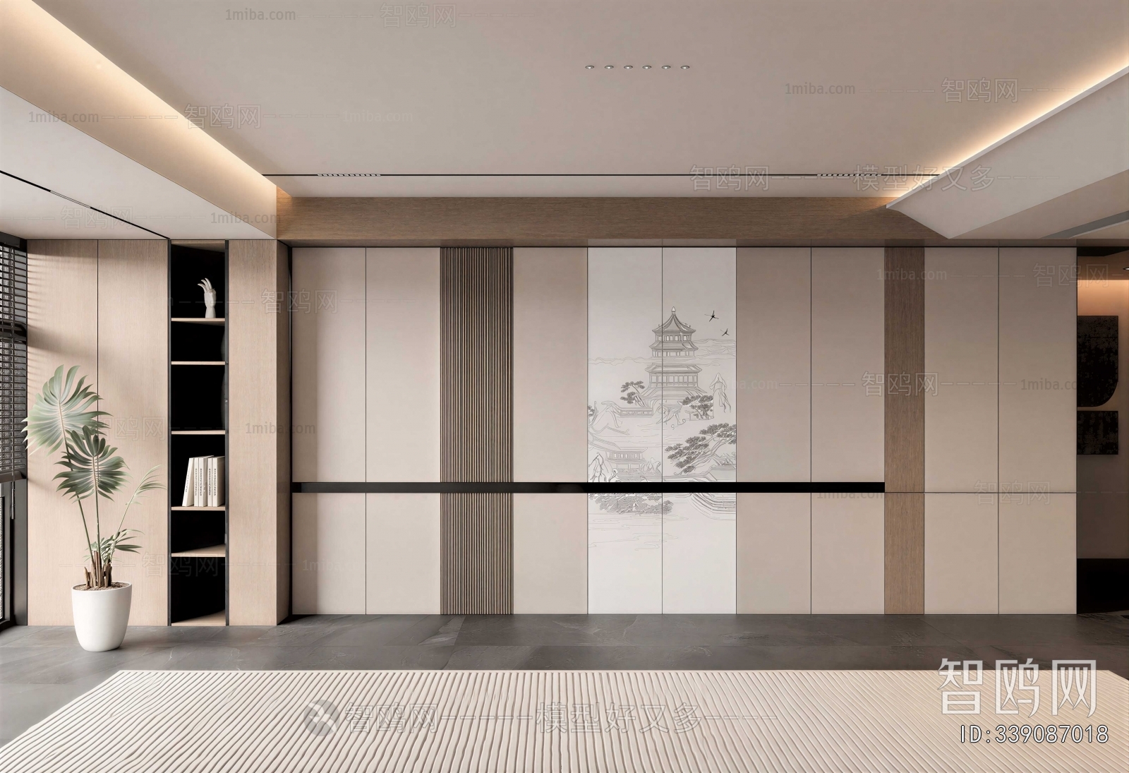 New Chinese Style TV Wall