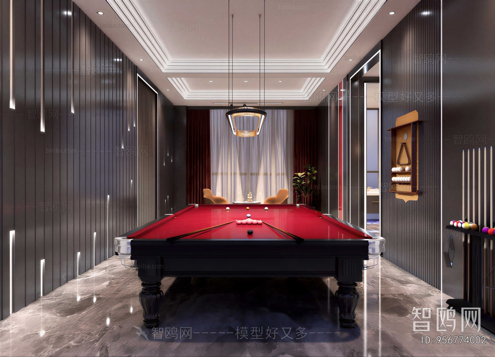 Modern Billiards Room