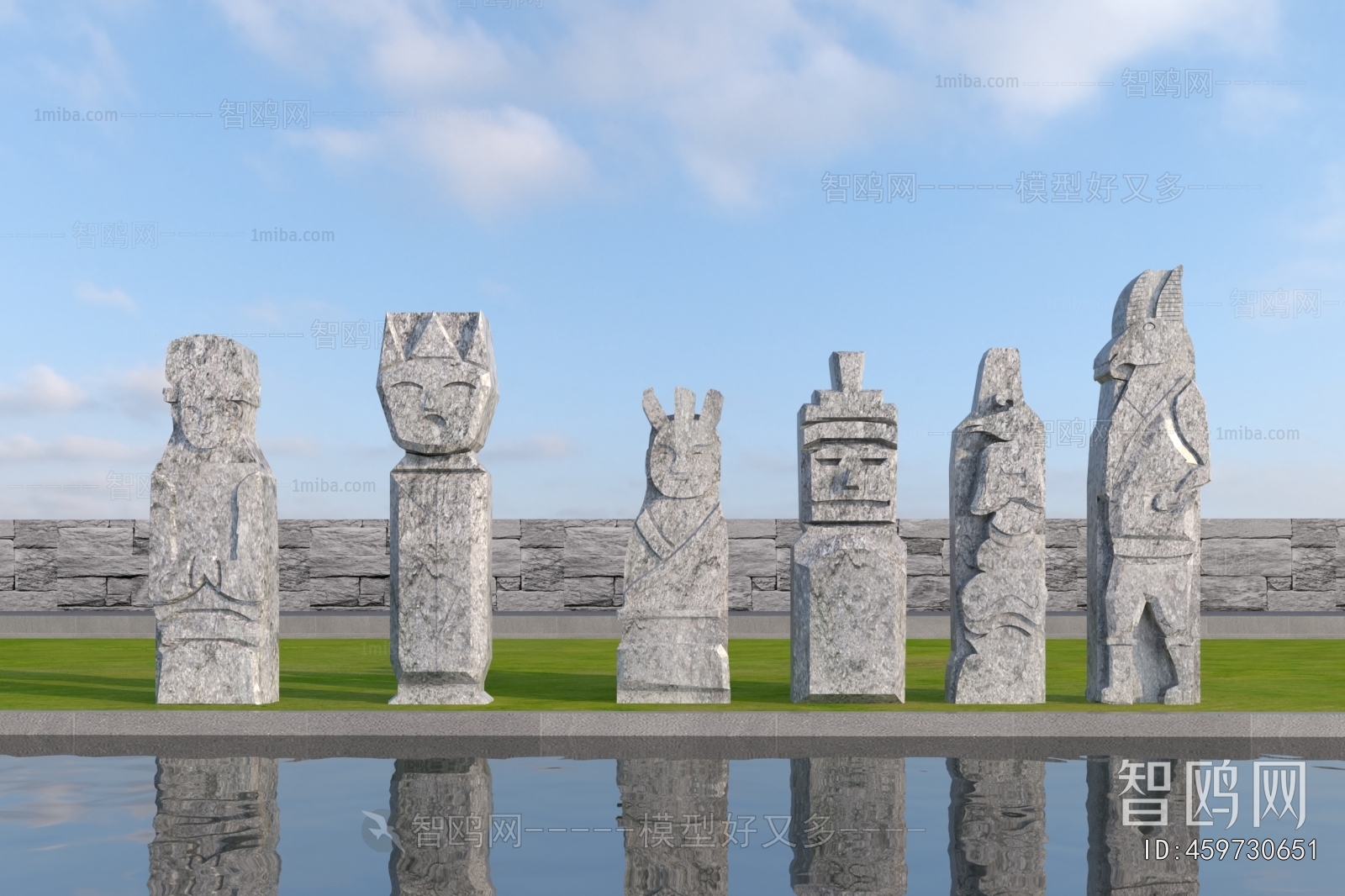 Chinese Style Sculpture Sketch