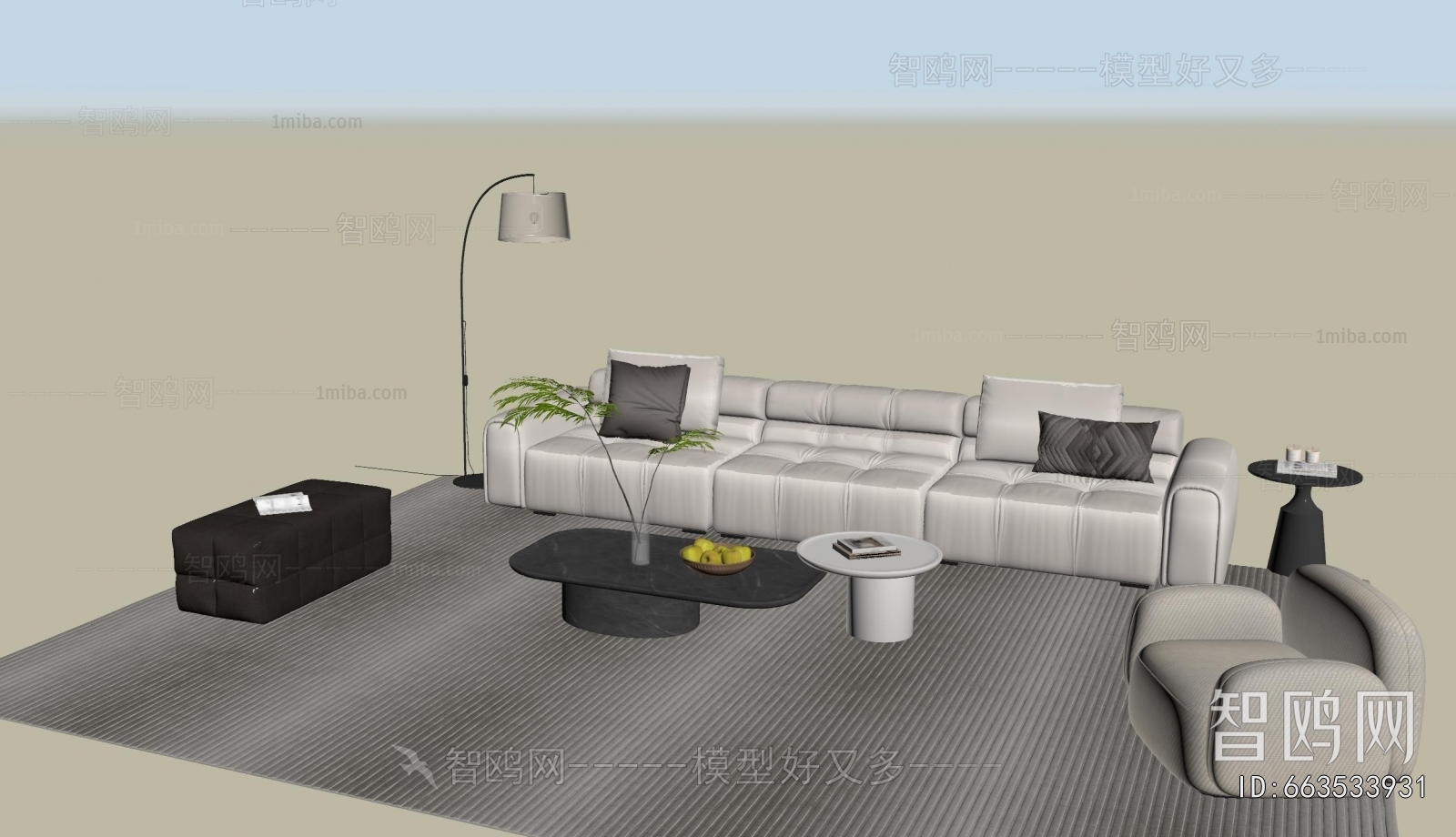 Modern Three-seat Sofa