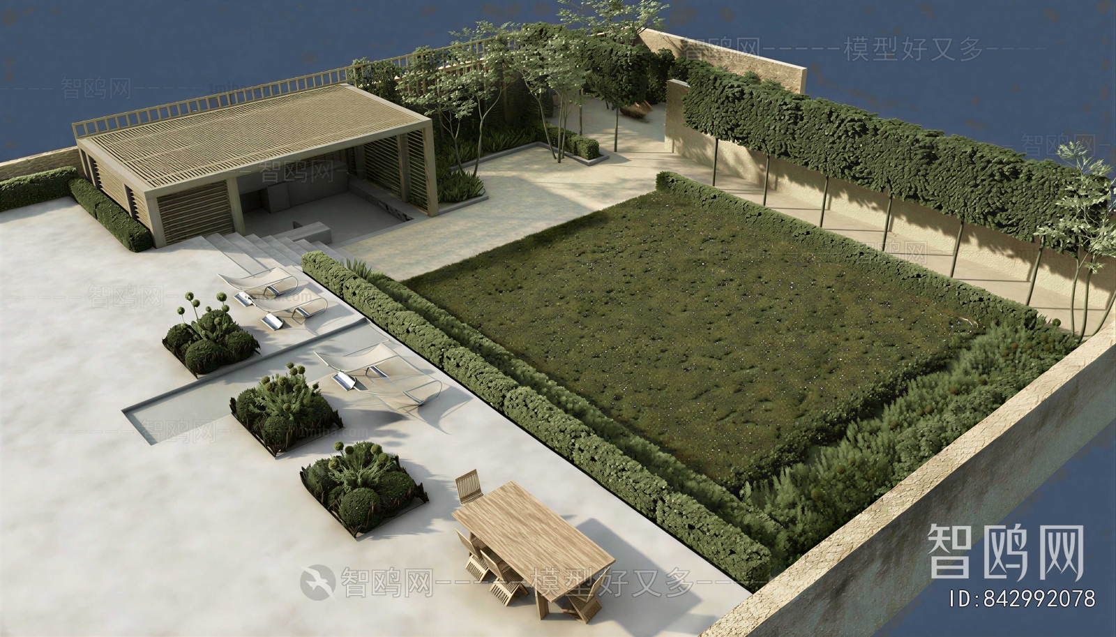 Modern Courtyard/landscape