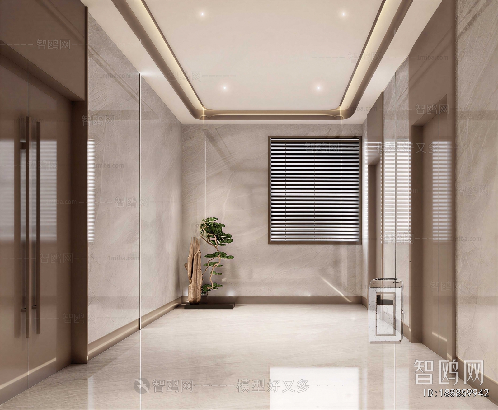 Modern Office Elevator Hall